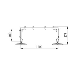 Конструкция опорная для установки оборудования TECHNORAPTOR FOOT 1200х2000 тип 2 HD КМ TR0220