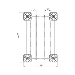 Конструкция опорная для установки оборудования TECHNORAPTOR FOOT 1200х2000 тип 2 HD КМ TR0220