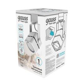 Светильник светодиодный трековый Track GU10 IP20 ДПО куб 1ф бел. GAUSS TR010