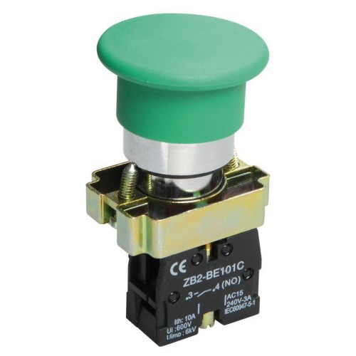 Кнопка управления "Грибок" LAY5-BC31 1НО зел. KARAT IEK BBG70-BC-K06
