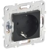 Розетка SKANDY 16А с заземл. защ. шторки SK-R04Bl черн. IEK SK-R14-16-K02