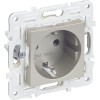 Розетка SKANDY 16А с заземл. защ. шторки SK-R04Sh шампань IEK SK-R14-16-K37