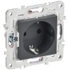 Розетка SKANDY 16А с заземл. защ. шторки SK-R04T титан IEK SK-R14-16-K48