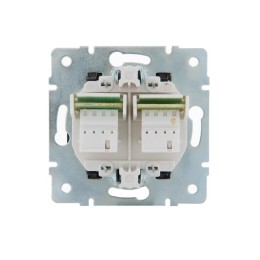 Розетка телефонная 2-м СП Karina RJ11 механизм черн. бархат LEZARD 707-4288-138