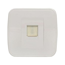 Розетка компьютерная 1-м ОП Минск RJ45 1А 120В бел. Basic EKF EGK01-035-10