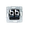 Розетка компьютерная двойн. СП RJ45 кат.6 BRITE РК11-2-БрБ механизм бел. IEK BR-K20-2-K01