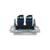 Розетка компьютерная двойн. СП RJ45 кат.6 BRITE РК11-2-БрБ механизм бел. IEK BR-K20-2-K01
