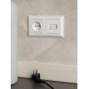 Розетка компьютерная двойн. СП RJ45 кат.6 BRITE РК11-2-БрБ механизм бел. IEK BR-K20-2-K01