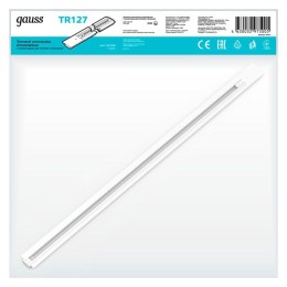 Шинопровод однофазный L1000 Track встраив. с адаптером питания и заглушкой бел. GAUSS TR127