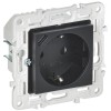 Розетка SKANDY 18Вт 16А с заземл. защ. шторки с USB C SK-R17Bl черн. IEK SK-R14-16-U14-018-K02