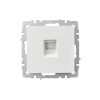 Розетка телефонная СП BRITE РТ10-БрБ RJ11 механизм бел. IEK BR-T10-K01