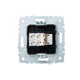 Розетка телефонная СП BRITE РТ10-БрБ RJ11 механизм бел. IEK BR-T10-K01