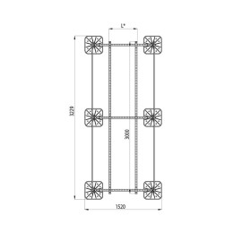 Конструкция опорная для установки оборудования TECHNORAPTOR FOOT 1200х3000 тип 1 HD КМ TR0222