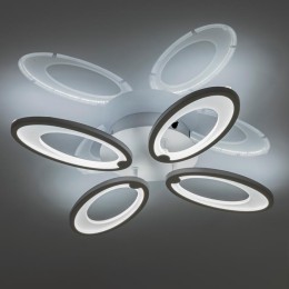 Люстра потолочная светодиодная диммируемая MONZA c ДУ 3 режима 400х400х75мм 60Вт 2700К/4200К/6400К 2