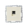 Розетка компьютерная СП RJ45 кат.6 BRITE РК11-БрКр механизм беж. IEK BR-K10-2-K10