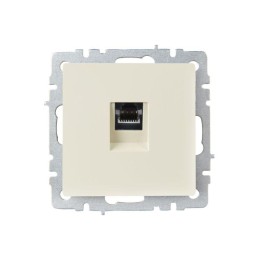 Розетка компьютерная СП RJ45 кат.6 BRITE РК11-БрКр механизм беж. IEK BR-K10-2-K10