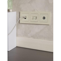 Розетка компьютерная СП RJ45 кат.6 BRITE РК11-БрКр механизм беж. IEK BR-K10-2-K10