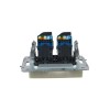 Розетка компьютерная двойн. СП RJ45 кат.6 BRITE РК11-2-БрКр механизм беж. IEK BR-K20-2-K10