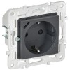 Розетка SKANDY 18Вт 16А с заземл. защ. шторки с USB C SK-R17T титан IEK SK-R14-16-U14-018-K48