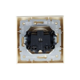 Розетка СП BRITE РСР10-1-0-БрКр 10А в сборе без заземл. без защ. шторок беж. IEK BR-R10-10-K10-F