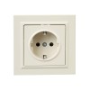 Розетка СП BRITE РСР14-1-0-БрКр 16А в сборе с заземл. защ. шторки беж. IEK BR-R14-16-K10-F