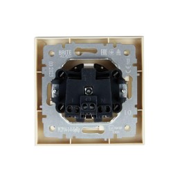 Розетка СП BRITE РСР14-1-0-БрКр 16А в сборе с заземл. защ. шторки беж. IEK BR-R14-16-K10-F