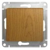 Кнопка нажимная 1-кл. СП Glossa 10А IP20 (сх. 1) 10AX механизм дерево дуб SE GSL000515