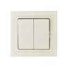 Выключатель 2-кл. СП BRITE ВСР10-2-0-БрКр 10А в сборе беж. IEK BR-V20-0-10-K10-F