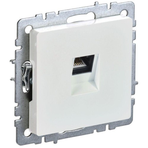 Розетка компьютерная СП RJ45 кат.6 BRITE РК11-БрЖ механизм жемчуж. IEK BR-K10-2-K36