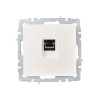 Розетка компьютерная СП RJ45 кат.6 BRITE РК11-БрЖ механизм жемчуж. IEK BR-K10-2-K36