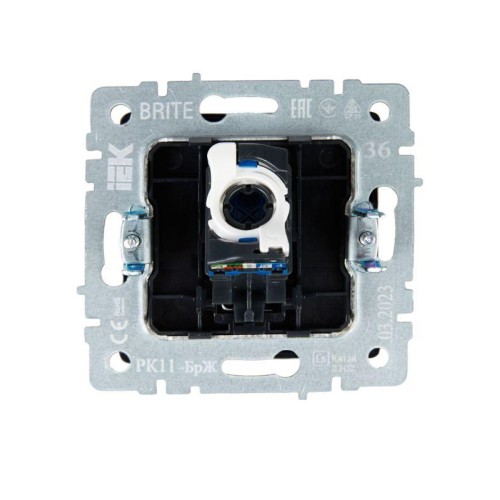 Розетка компьютерная СП RJ45 кат.6 BRITE РК11-БрЖ механизм жемчуж. IEK BR-K10-2-K36
