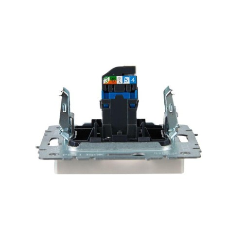 Розетка компьютерная СП RJ45 кат.6 BRITE РК11-БрЖ механизм жемчуж. IEK BR-K10-2-K36