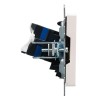 Розетка компьютерная двойн. СП RJ45 кат.6 BRITE РК11-2-БрЖ механизм жемчуж. IEK BR-K20-2-K36