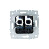 Розетка компьютерная двойн. СП RJ45 кат.6 BRITE РК11-2-БрЖ механизм жемчуж. IEK BR-K20-2-K36