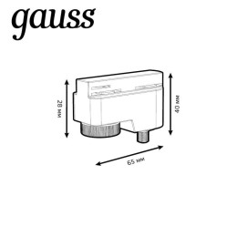 Адаптер универсальный Track однофазный для подключения светильника к трековой системе черн. GAUSS TR