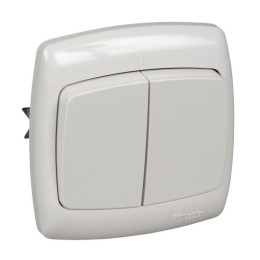 Выключатель 2-кл. СП Рондо 6А IP20 бел. SchE S56-052-BI