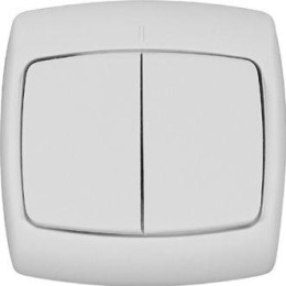 Выключатель 2-кл. СП Рондо 6А IP20 бел. SchE S56-052-BI