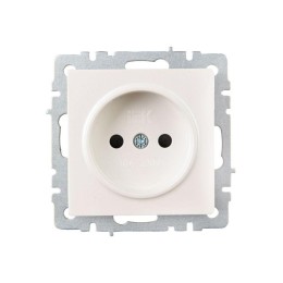 Розетка СП BRITE РСш10-2-БрЖ 10А без заземл. защ. шторки механизм жемчуж. IEK BR-R13-10-K36