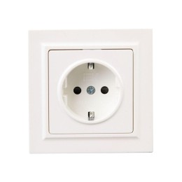 Розетка СП BRITE РСР14-1-0-БрЖ 16А в сборе с заземл. защ. шторки жемчуж. IEK BR-R14-16-K36-F