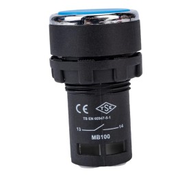 Кнопка нажимная моноблочная 22мм IP 40 1НО EMAS MB100DM