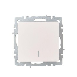 Выключатель проходной 1-кл. СП BRITE ВС10-1-7-БрЖ 10А с индик. механизм жемчуж. IEK BR-V12-1-10-K36