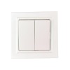 Выключатель 2-кл. СП BRITE ВСР10-2-0-БрЖ 10А в сборе жемчуж. IEK BR-V20-0-10-K36-F