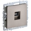Розетка компьютерная СП RJ45 кат.6 BRITE РК11-БрШ механизм шампань IEK BR-K10-2-K37