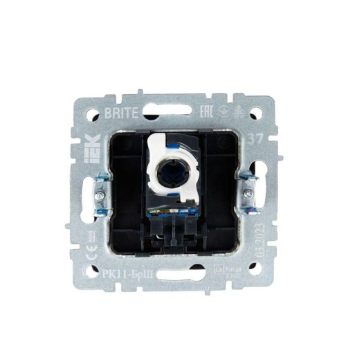 Розетка компьютерная СП RJ45 кат.6 BRITE РК11-БрШ механизм шампань IEK BR-K10-2-K37