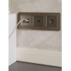 Розетка компьютерная СП RJ45 кат.6 BRITE РК11-БрШ механизм шампань IEK BR-K10-2-K37