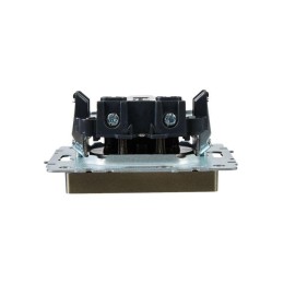 Розетка СП BRITE РСш10-2-БрШ 10А без заземл. защ. шторки механизм шампань IEK BR-R13-10-K37