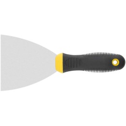 Шпатель нерж.сталь прорезин.ручка 4дюйм (100мм) черн.-желт. FIT 06686