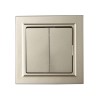 Выключатель 2-кл. СП BRITE ВСР10-2-0-БрШ 10А в сборе шампань IEK BR-V20-0-10-K37-F
