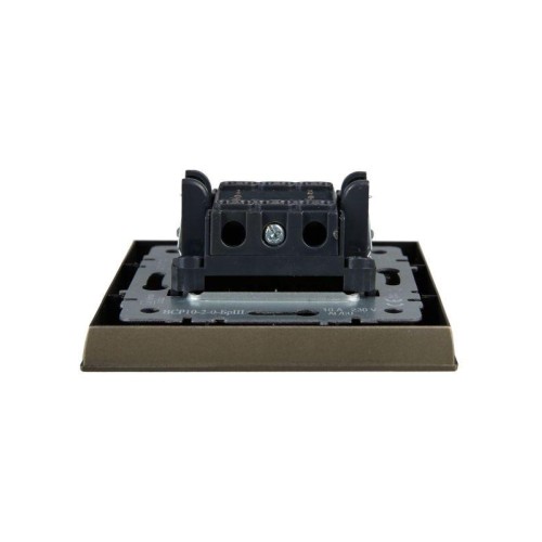 Выключатель 2-кл. СП BRITE ВСР10-2-0-БрШ 10А в сборе шампань IEK BR-V20-0-10-K37-F