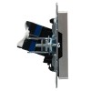 Розетка компьютерная СП RJ45 кат.6 BRITE РК11-БрА механизм алюм. IEK BR-K10-2-K47